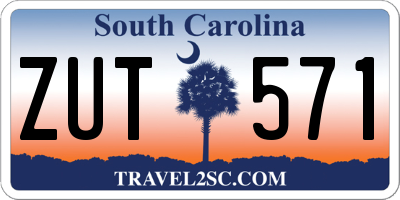 SC license plate ZUT571