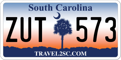 SC license plate ZUT573