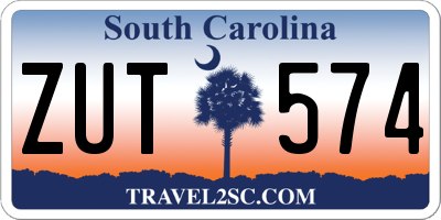 SC license plate ZUT574