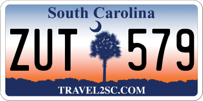 SC license plate ZUT579