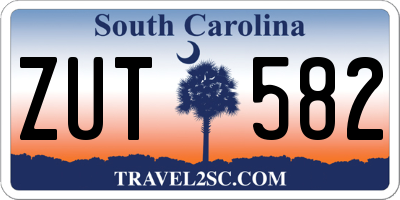 SC license plate ZUT582
