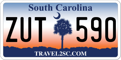 SC license plate ZUT590