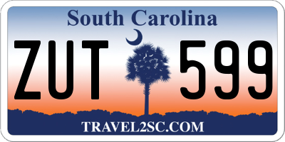 SC license plate ZUT599