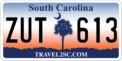 SC license plate ZUT613
