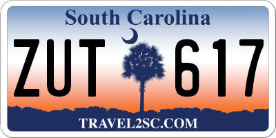 SC license plate ZUT617