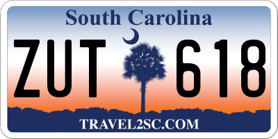 SC license plate ZUT618