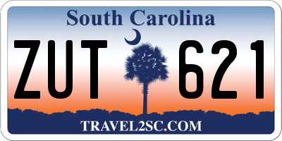 SC license plate ZUT621