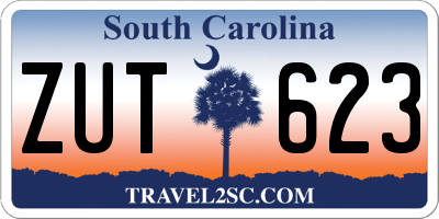 SC license plate ZUT623