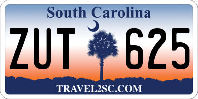 SC license plate ZUT625