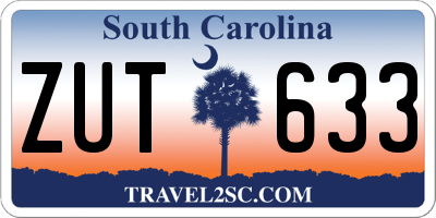 SC license plate ZUT633