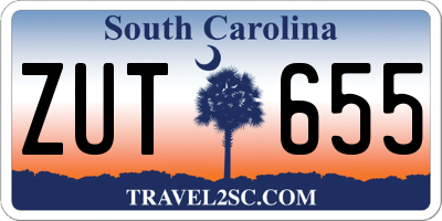 SC license plate ZUT655