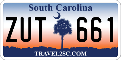 SC license plate ZUT661