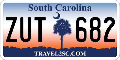 SC license plate ZUT682
