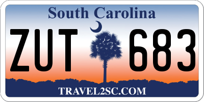 SC license plate ZUT683