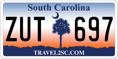 SC license plate ZUT697