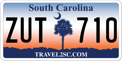 SC license plate ZUT710