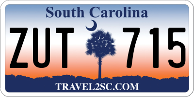 SC license plate ZUT715
