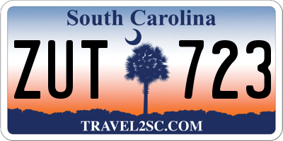 SC license plate ZUT723