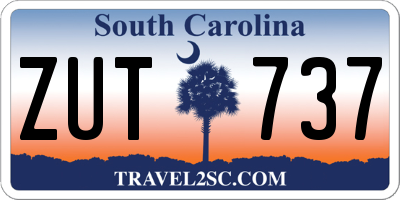 SC license plate ZUT737