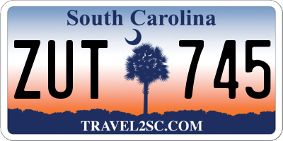 SC license plate ZUT745