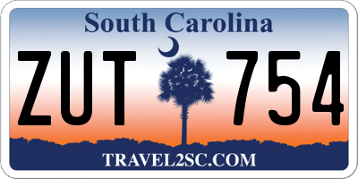 SC license plate ZUT754