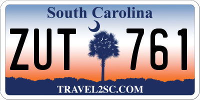 SC license plate ZUT761
