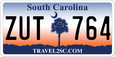 SC license plate ZUT764