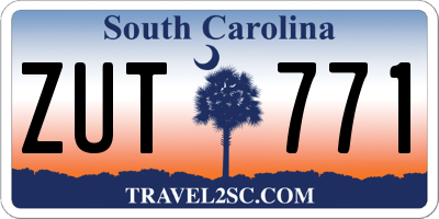 SC license plate ZUT771