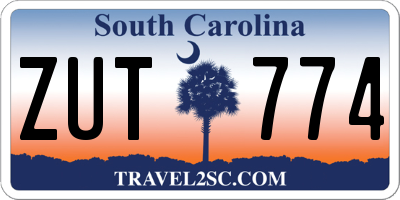 SC license plate ZUT774