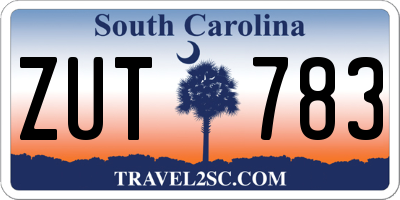 SC license plate ZUT783