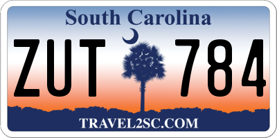 SC license plate ZUT784