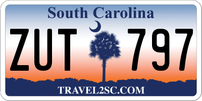 SC license plate ZUT797