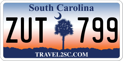 SC license plate ZUT799