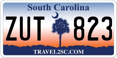 SC license plate ZUT823