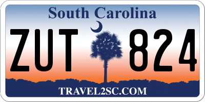 SC license plate ZUT824