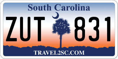 SC license plate ZUT831