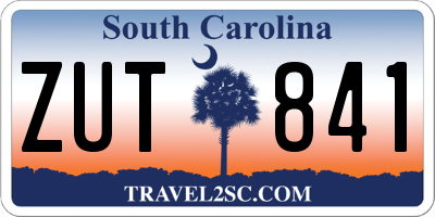 SC license plate ZUT841