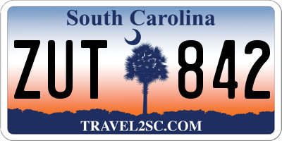 SC license plate ZUT842