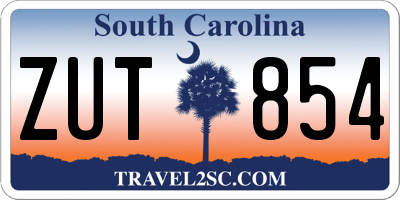 SC license plate ZUT854