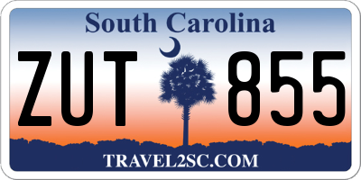 SC license plate ZUT855