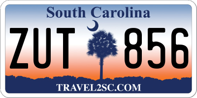 SC license plate ZUT856