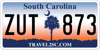 SC license plate ZUT873