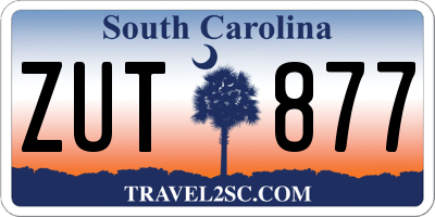SC license plate ZUT877