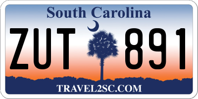 SC license plate ZUT891
