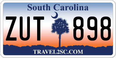 SC license plate ZUT898