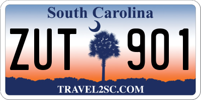SC license plate ZUT901