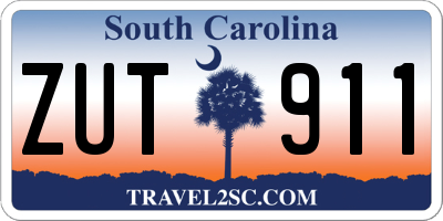 SC license plate ZUT911