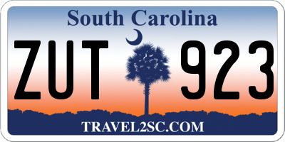 SC license plate ZUT923