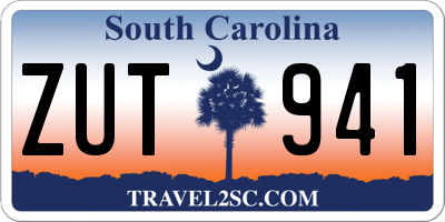 SC license plate ZUT941