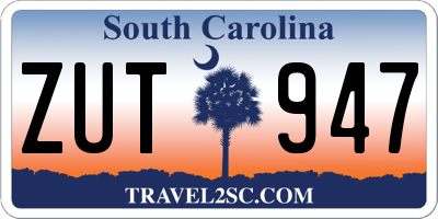SC license plate ZUT947